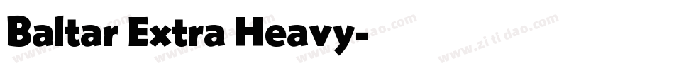 Baltar Extra Heavy字体转换